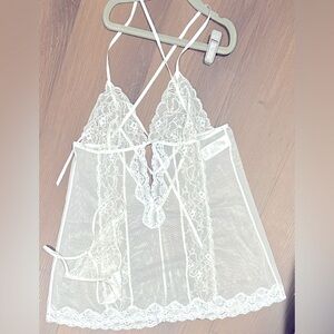 Size Small Bridal Babydoll Chemise Lace Adore Me